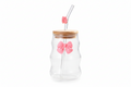 Large 15.22oz Shatterproof Borosilicate Glass Cup with Lid & Straw