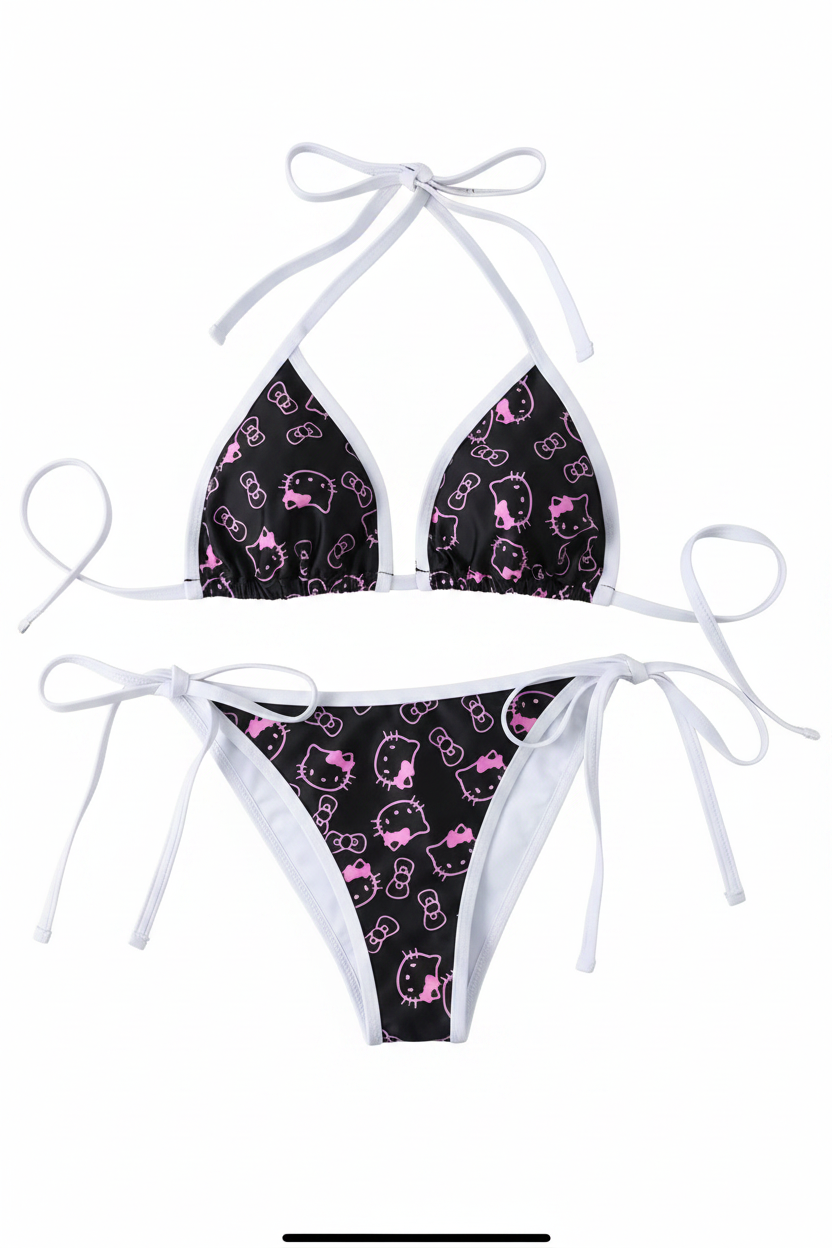Hello Kitty Pink/Black Bathing Suit