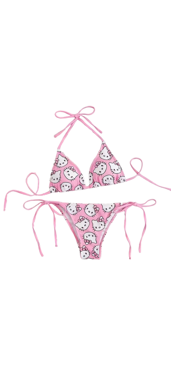 Hello Kitty Black/Pink Bathing Suit