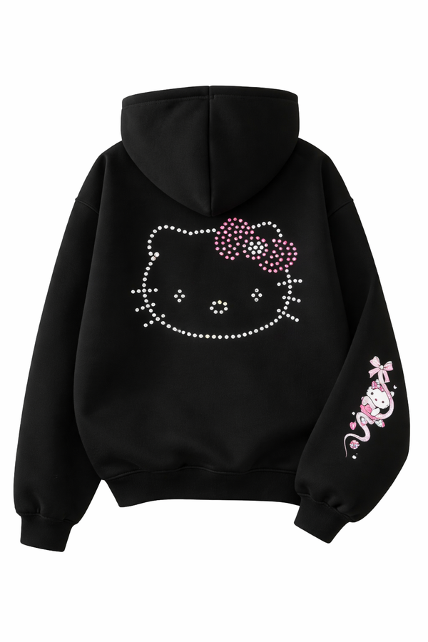 Hello Kitty Black Rhinestones