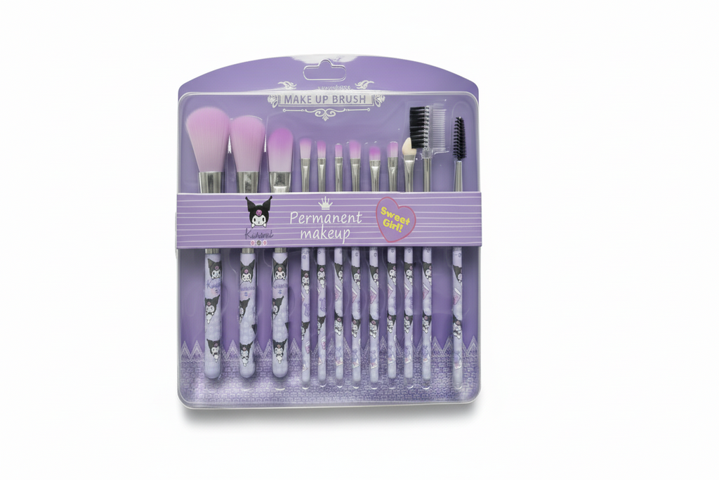 12pcs Sanrio Coulomi Kuromi Makeup Brush Kit