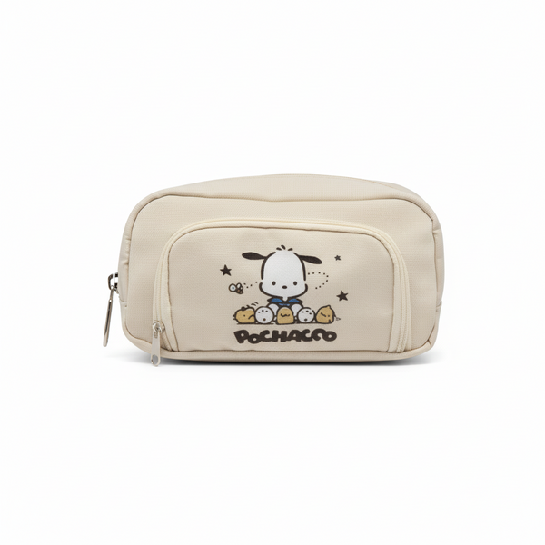 Pochacco Double-Layer Flip Canvas Pencil Case with a Large Capacity